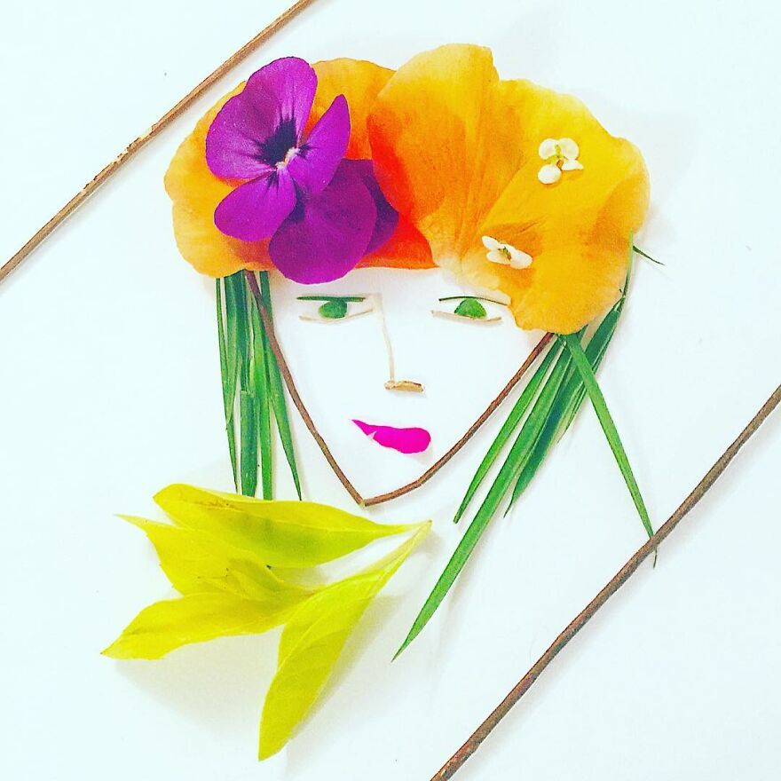I Use Dried And Fresh Flowers To Create Gorgeous One-Time Illustrations