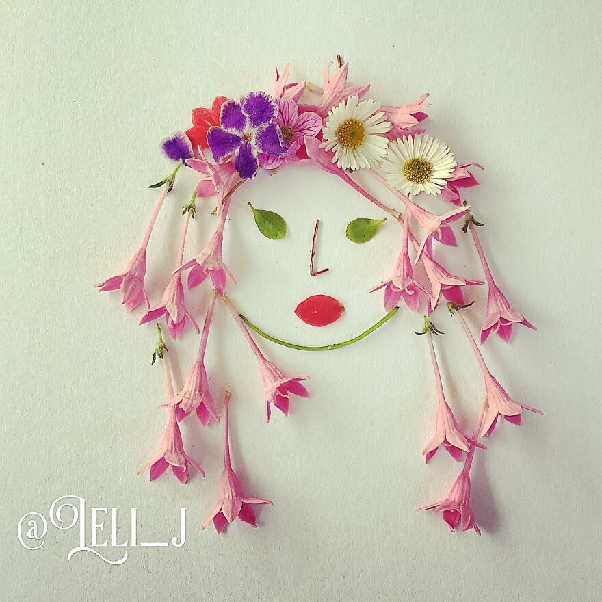 I Use Dried And Fresh Flowers To Create Gorgeous One-Time Illustrations