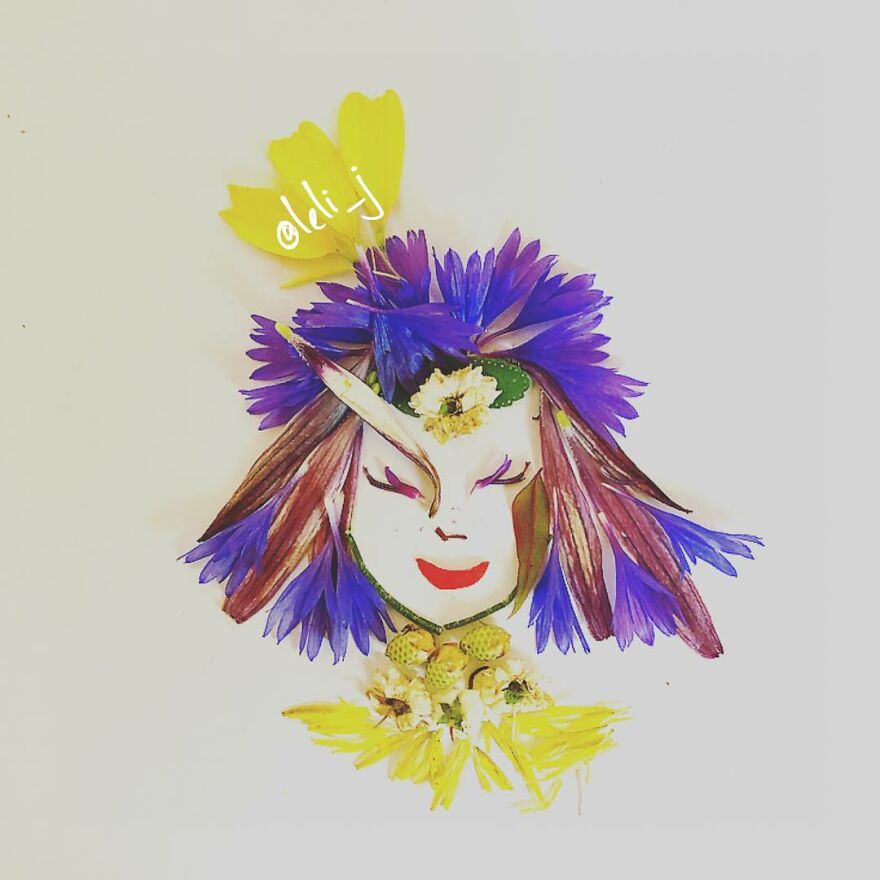 I Use Dried And Fresh Flowers To Create Gorgeous One-Time Illustrations