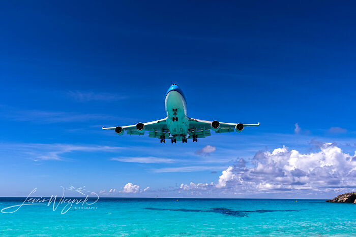 Maho Beach In Sint Maarten.