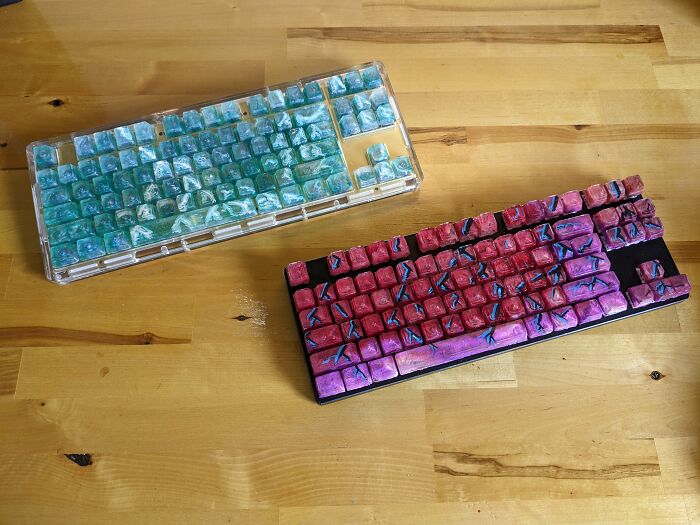 I Spent 3 Months Learning And Creating Some Keycap Sets Out Of Resin, Acrylic Paint, Ink, And Mica Powder (4 Pics) I Spent 3 Months Learning And Creating Some Keycap Sets Out Of Resin, Acrylic Paint, Ink, And Mica Powder (4 Pics)