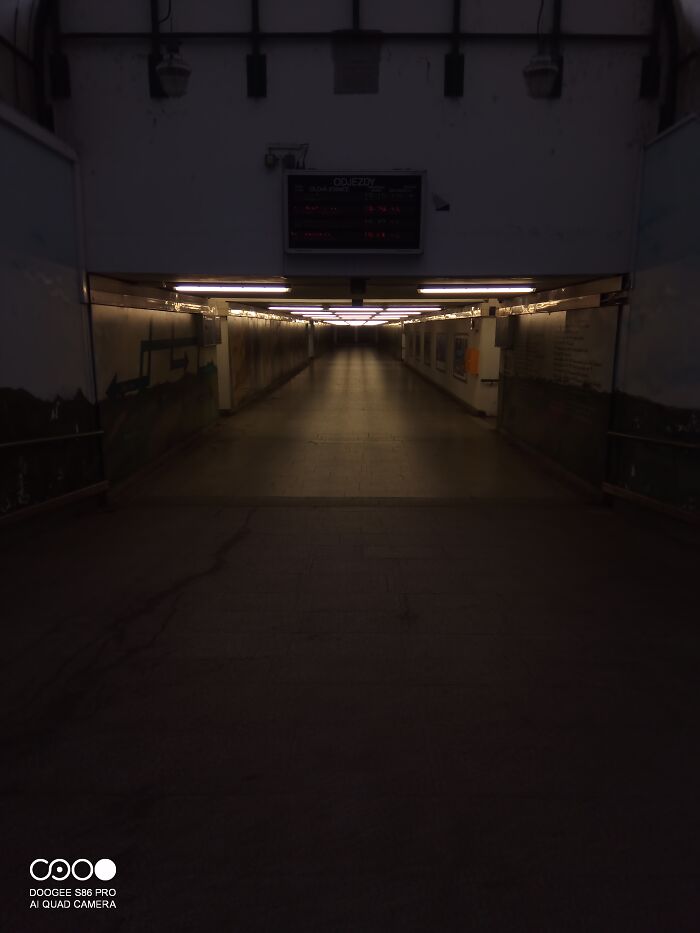 Tunnel Under The Railway And Station. Not Abandoned But Looks Like It