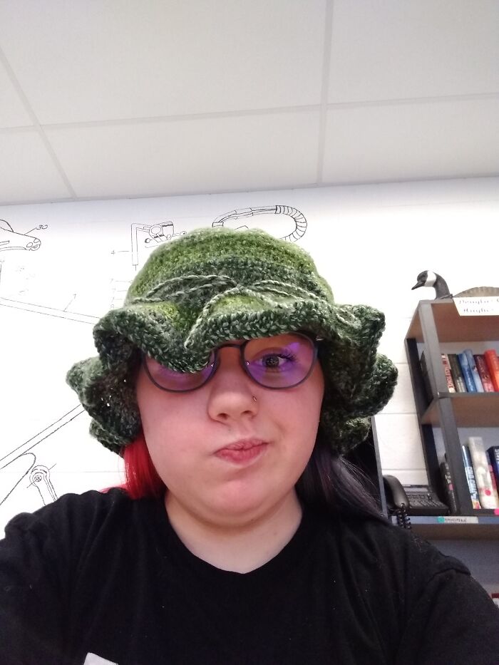 What Isn't Visible Is An Mha Student Id Todoroki Shirt Tucked In To High Waisted Light Washed Old Navy Jeans And Rainbow Checkered Vans. I Made The Hat 😂