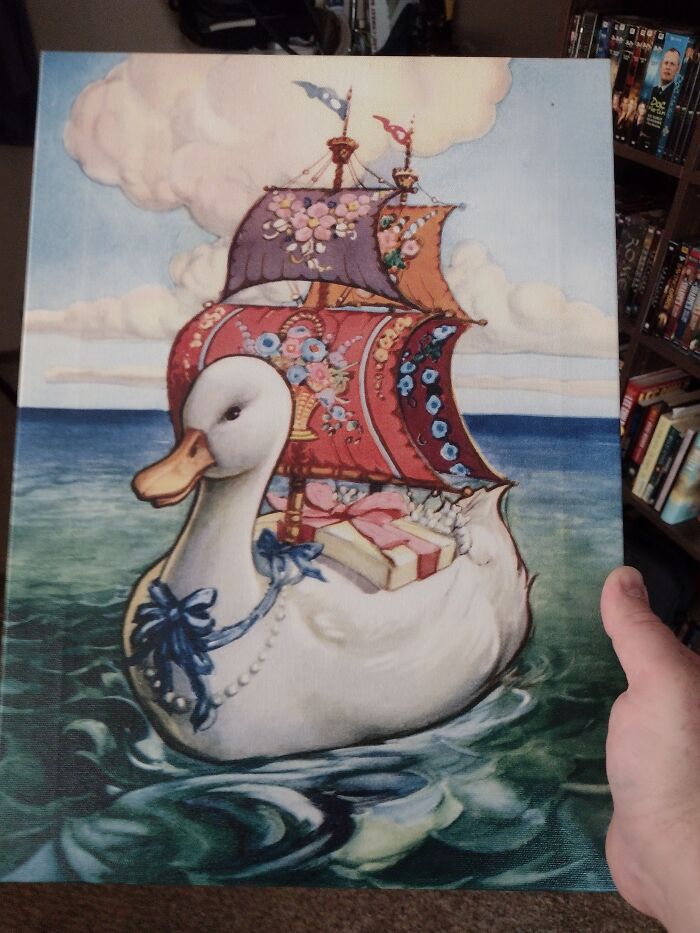 Saw This At Goodwill. It Was Too Ducking Cool To Leave Behind.