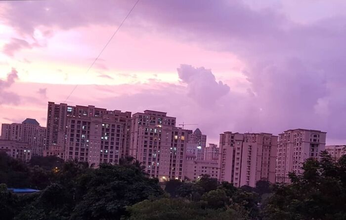 This Was The View From My Apartment's Window One Evening