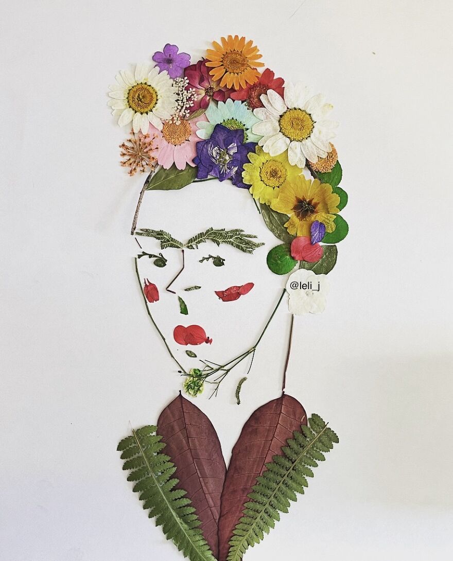 I Use Dried And Fresh Flowers To Create Gorgeous One-Time Illustrations