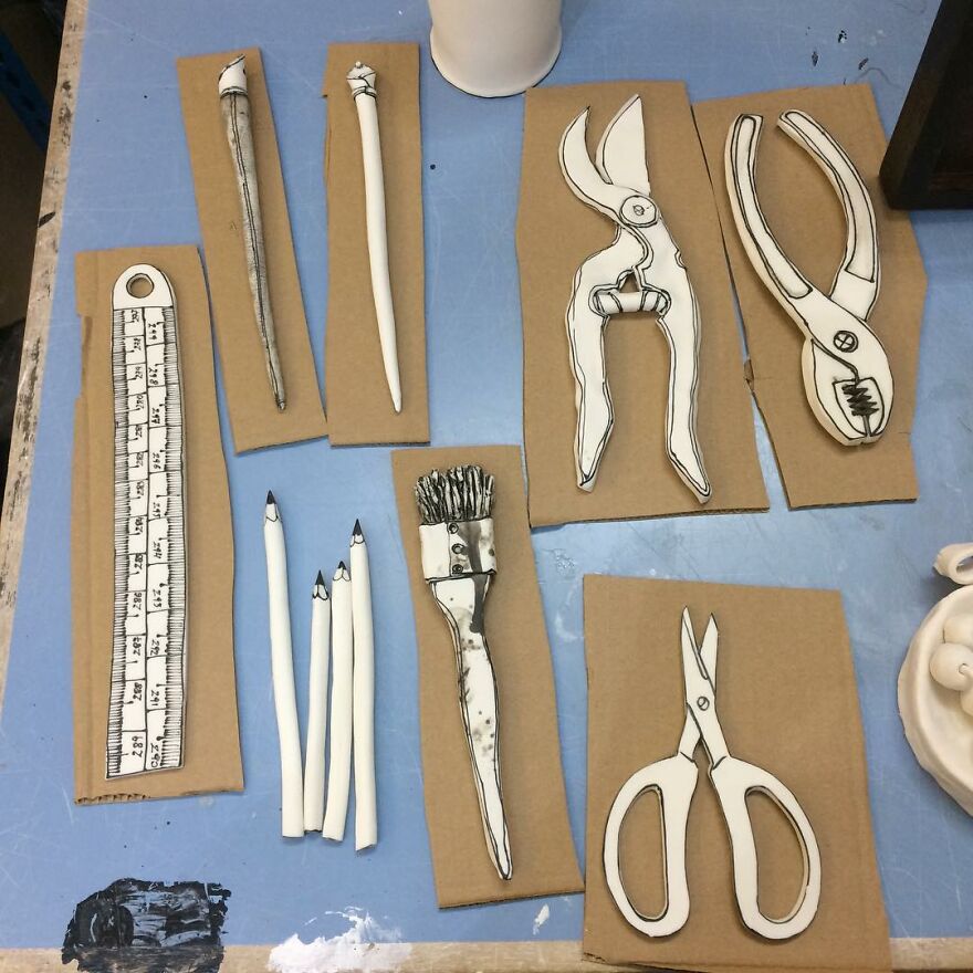 Meet Katharine's Porcelain Work
morling That Appear To Be Made Of Paper