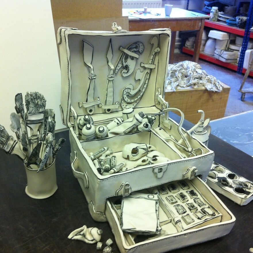 Meet Katharine's Porcelain Work
morling That Appear To Be Made Of Paper