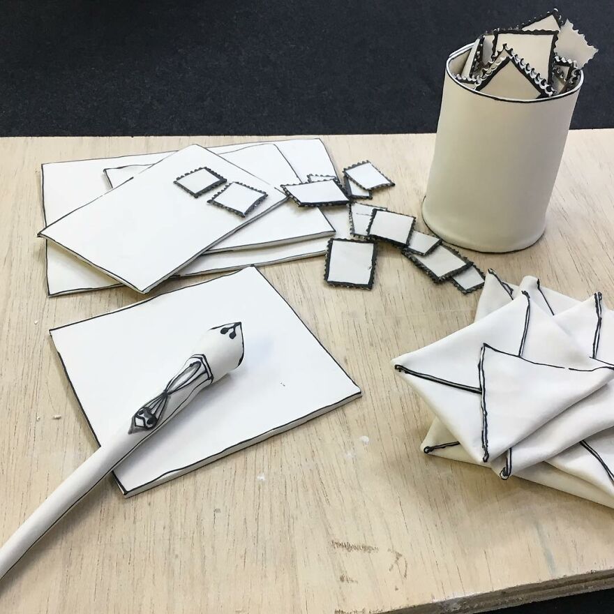 Meet Katharine's Porcelain Work
morling That Appear To Be Made Of Paper