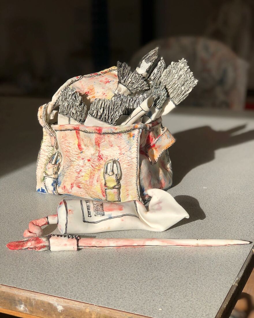 Meet Katharine's Porcelain Work
morling That Appear To Be Made Of Paper