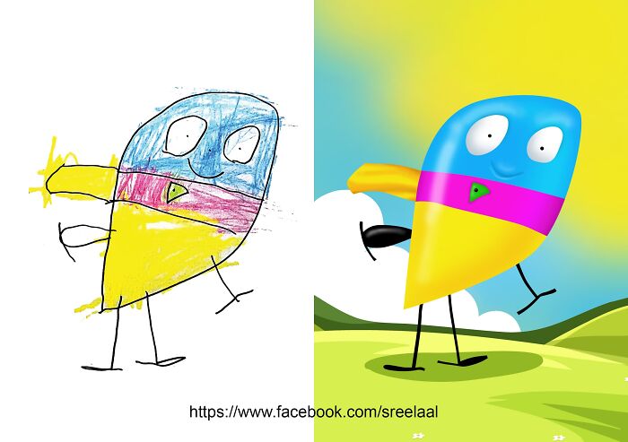 I Made These Digital Illustrations Based On My 5-Year-Old Son&rsquo;s Drawings (8 Pics)