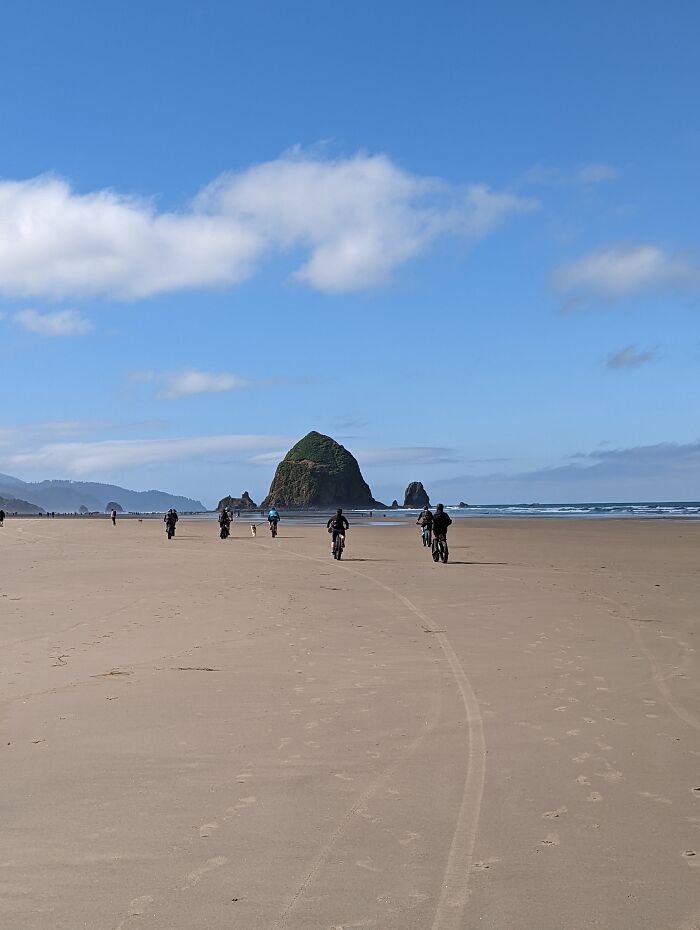 Riding In A Fat Bike Festival In My Home Of Cannon Beach, Or.