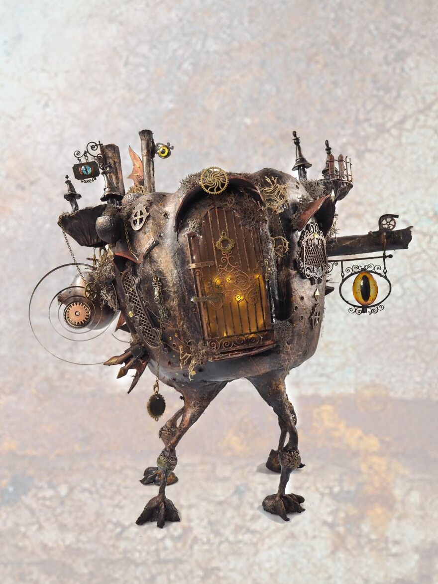 Cinderella... What If Her Fairy Godmother Had No Mice But Was Into Steampunk? And She Made This Pumpkin Carriage