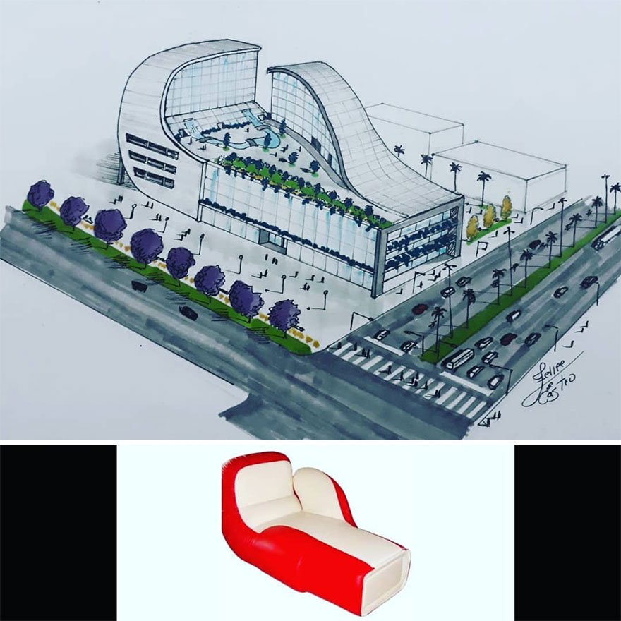 This Architect Draws Buildings From Objects (50 New Pics)