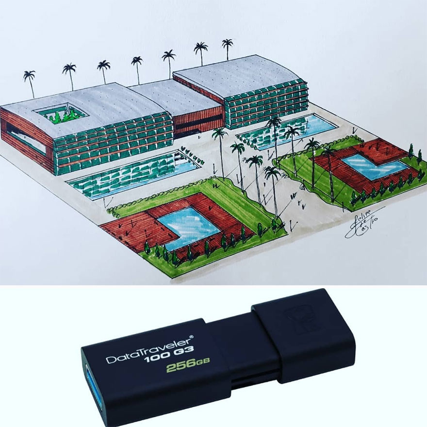 This Architect Draws Buildings From Objects (50 New Pics)