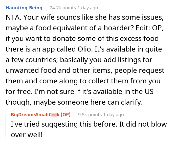&ldquo;AITA For Throwing Away The Food My Wife Put In My Freezer And Then Putting A Padlock On It?&rdquo;