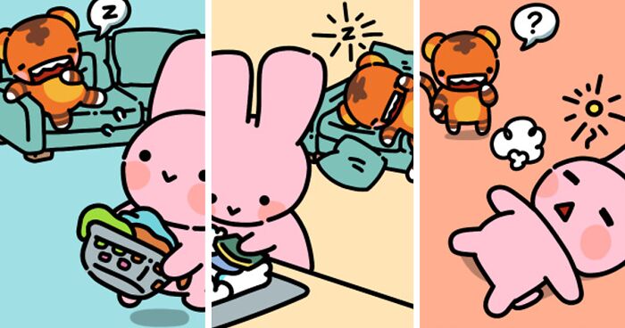 I Created Comics About A Tiger And Bunny Inspired By My Life With My Husband (30 Pics)