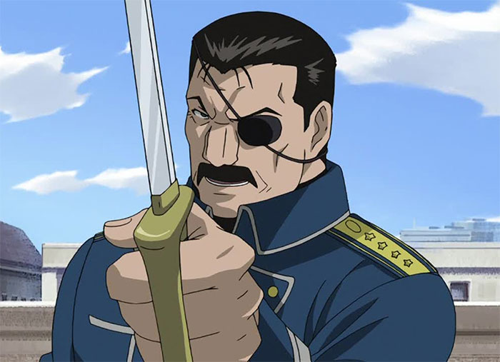 King Bradley wearing military clothes