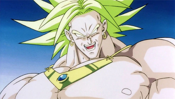 Broly smiling