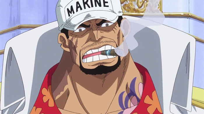Akainu smoking