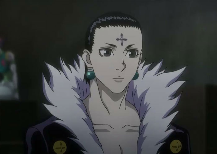 Chrollo Lucilfer wearing black outfit