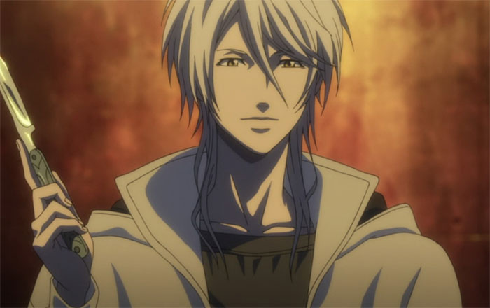 Shogo Makishima holding knife