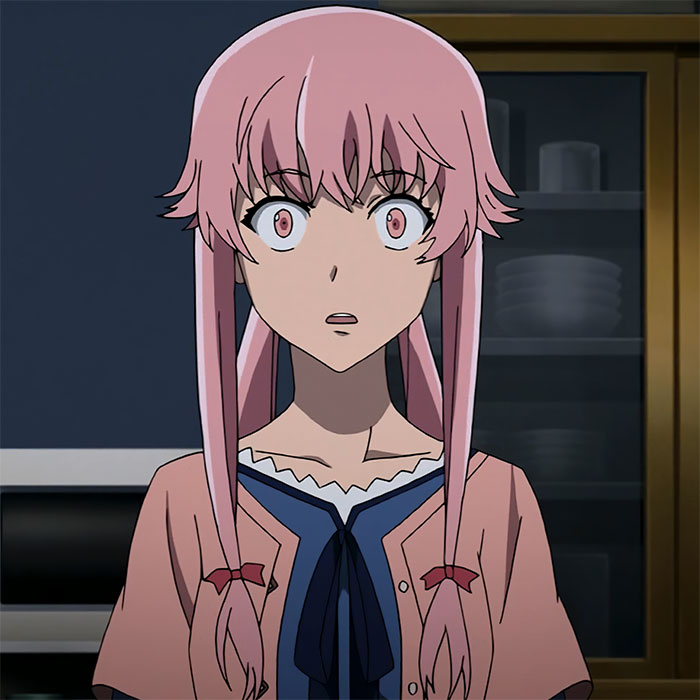 Yuno Gasai shocked