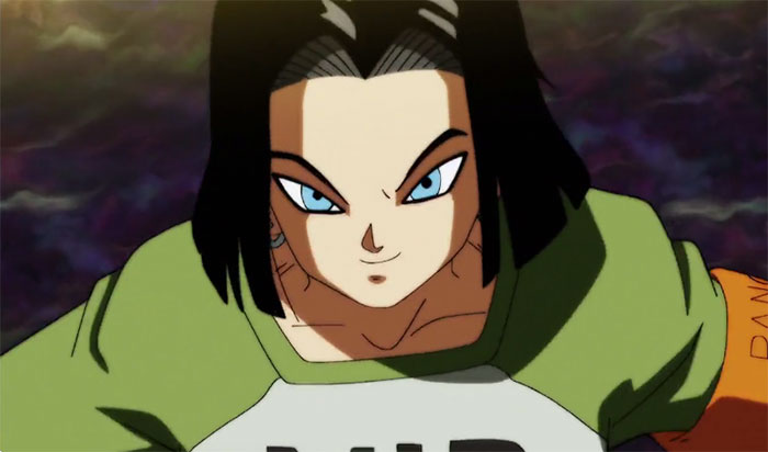 Android 17 smiling