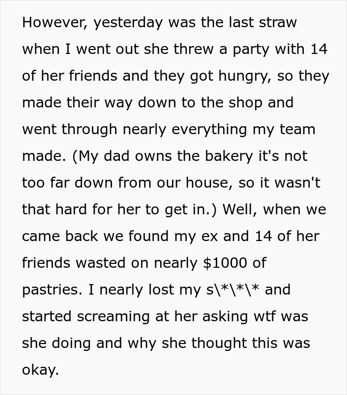 Baker Finds Out That His Girlfriend And 14 Of Her Friends Ate $1000 Worth Of Pastries His Team Made, Threatens To Take Legal Action - 5