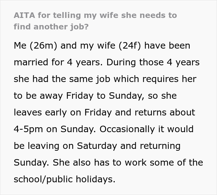 Husband Is Annoyed With Wife Keeping Secrets About Her Job And Having Free Time, Tells Her To Find Another One - 1