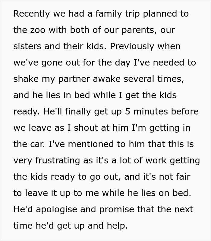 Man Gets Mad After Missing A Family Trip Because He Wasn&rsquo;t Woken Up In Time, Hears The Harsh Truth About Failing To Help The Family