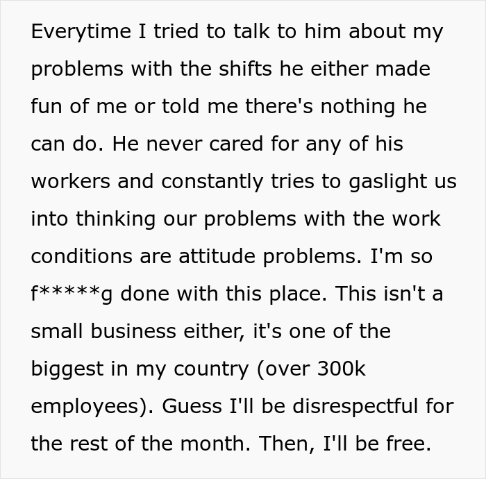 Boss Feels 'Disrespected' And 'Disappointed' After Exhausted Employee Of 4 Years Hands In His Notice