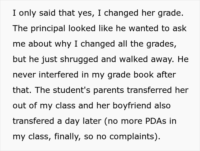 Principal Orders Teacher To Change Lazy Student's Grade Just Because Her Parents Work At School District, They Maliciously Comply - 10