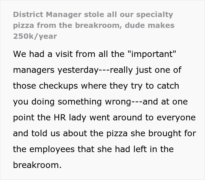 High-Paid Yet Freebie-Loving Top Manager Comes For Office Checkup, Sees Some Pizzas Bought For Staff And Steals It All - 2