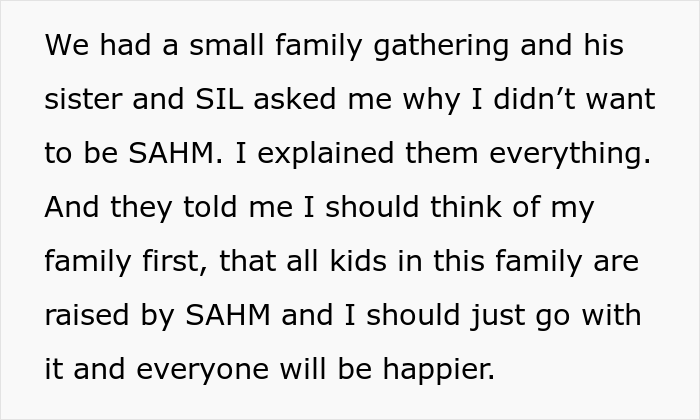 Woman Gets Into Fight With Husband And His Family After Refusing To Be A Stay-At-Home Mom, Asks The Internet For Advice - 10