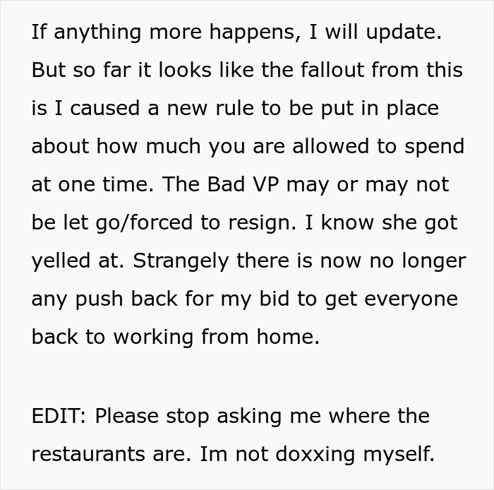 "You Guys Don’t Have Lives": Entitled VP Demands Employees Work On The 4th Of July, Regrets It When They Throw A $6,000 Office Party "You Guys Don’t Have Lives": Entitled VP Demands Employees Work On The 4th Of July, Regrets It When They Throw A $6,000 Office Party