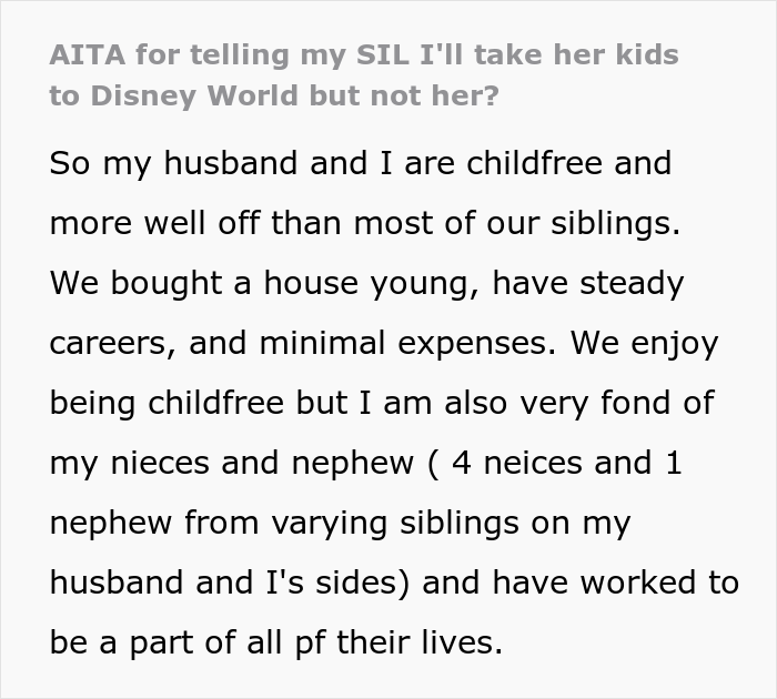 Kids' Mom Is Angry After Their Aunt Invites Everyone To Disney World Except Her And Husband - 2