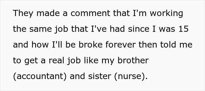 Woman Asks If She Was Wrong For Bringing Up The Fact That She Earns More Than Her Siblings To Her Parents When They Tell Her To Get A &lsquo;Real Job&rsquo;