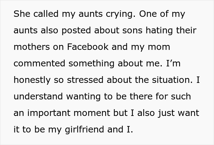 Guy Plans To Pop The Question During A Long-Awaited Vacation, Mother Throws A Tantrum Because He Refused To Take Her - 8
