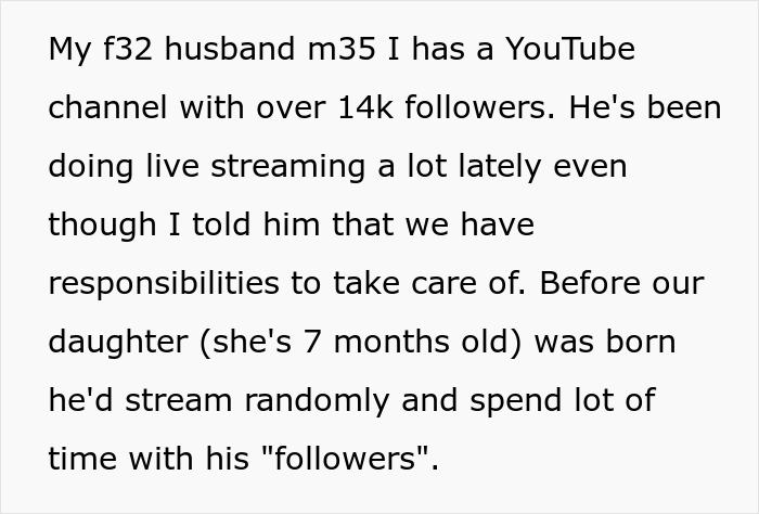 Family Drama Ensues After Wife Comes Home To Find 7-Month-Old Daughter Hungry And With A Full Diaper While Husband Is "Live Streaming" In Another Room Family Drama Ensues After Wife Comes Home To Find 7-Month-Old Daughter Hungry And With A Full Diaper While Husband Is "Live Streaming" In Another Room