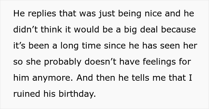 Wife Offers Her Seat To Husband's Female Friend Who Previously Confessed She Had Feelings For Him And Goes Home, Husband Is Mad She Ruined His 30th Birthday