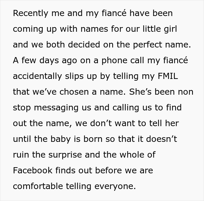 MIL Demands To Know Her Future Granddaughter’s Name, Woman Lies To Her, Almost Certain She’ll Post It Online, And Isn’t Wrong - 5