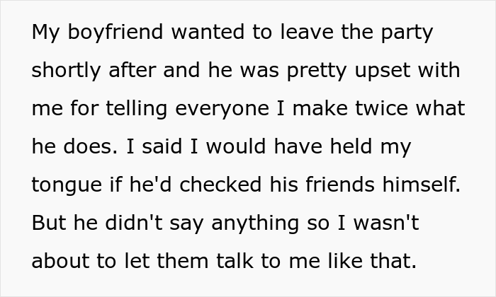 Woman Puts Boyfriend’s Mates In Their Place By Revealing She Makes Twice His Salary After They Called Her A Gold Digger - 13