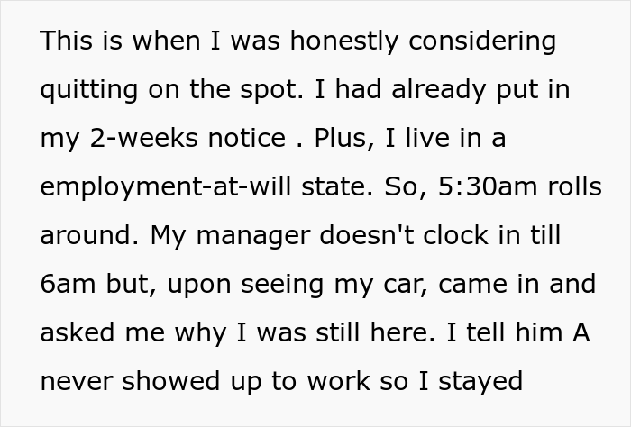 "I Was On The Verge Of Crying": Boss Tries To Get Back At This Employee For Giving In His 2-Week Notice, Makes Him Do A 16-Hour Shift