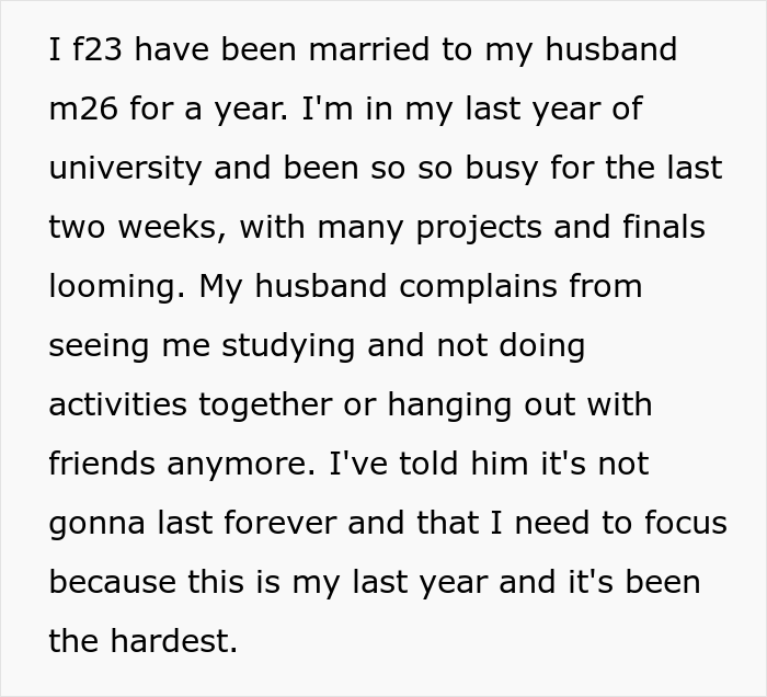 Woman Doesn't Attend Party Because She Has To Study For Exam, Petty Husband Makes Sure She Misses Her Exam Too - 3