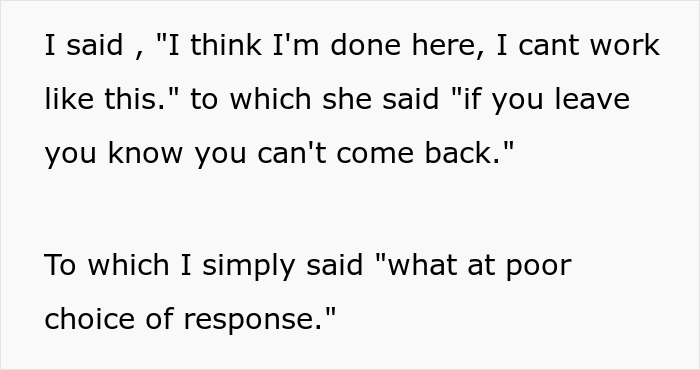 “I Took Out My Store Keys And Handed Them To Her, Much To Her Surprise”: Employee Quits On The Spot, Boss Calls The Cops For Some Reason - 11