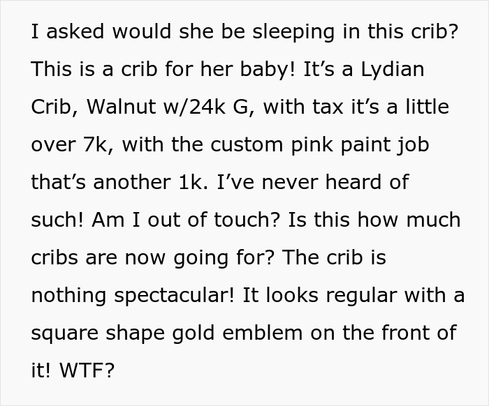 "She Calls Me Selfish": Spoiled Mother Wants An $8k Baby Crib, Her Sister Refuses, Starting A Family Drama