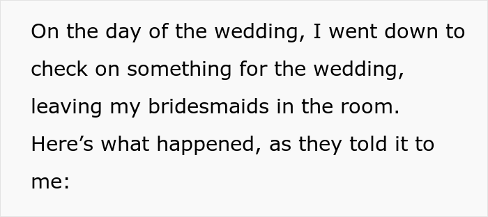 Bride Wanted To Wear Her Mom's Wedding Gown To Her Own Wedding, Bridesmaid "Accidentally" Spilled Wine On It Bride Wanted To Wear Her Mom's Wedding Gown To Her Own Wedding, Bridesmaid "Accidentally" Spilled Wine On It