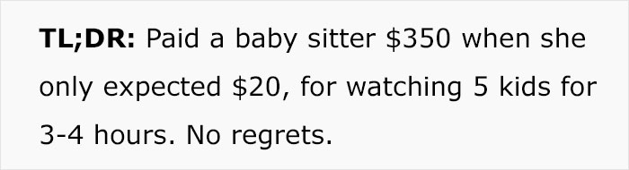 First-Time Babysitter 'Loses Her Mind' After Parent Pays Her $330 More Than Expected First-Time Babysitter 'Loses Her Mind' After Parent Pays Her $330 More Than Expected