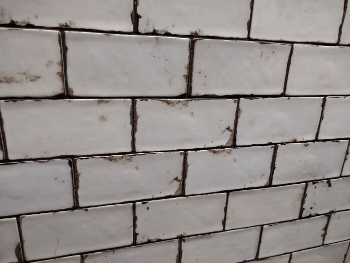 Choice. I Would Never Feel Like This Was Clean, It Looks Like They Used To Adhere The Tiles To The Wall...